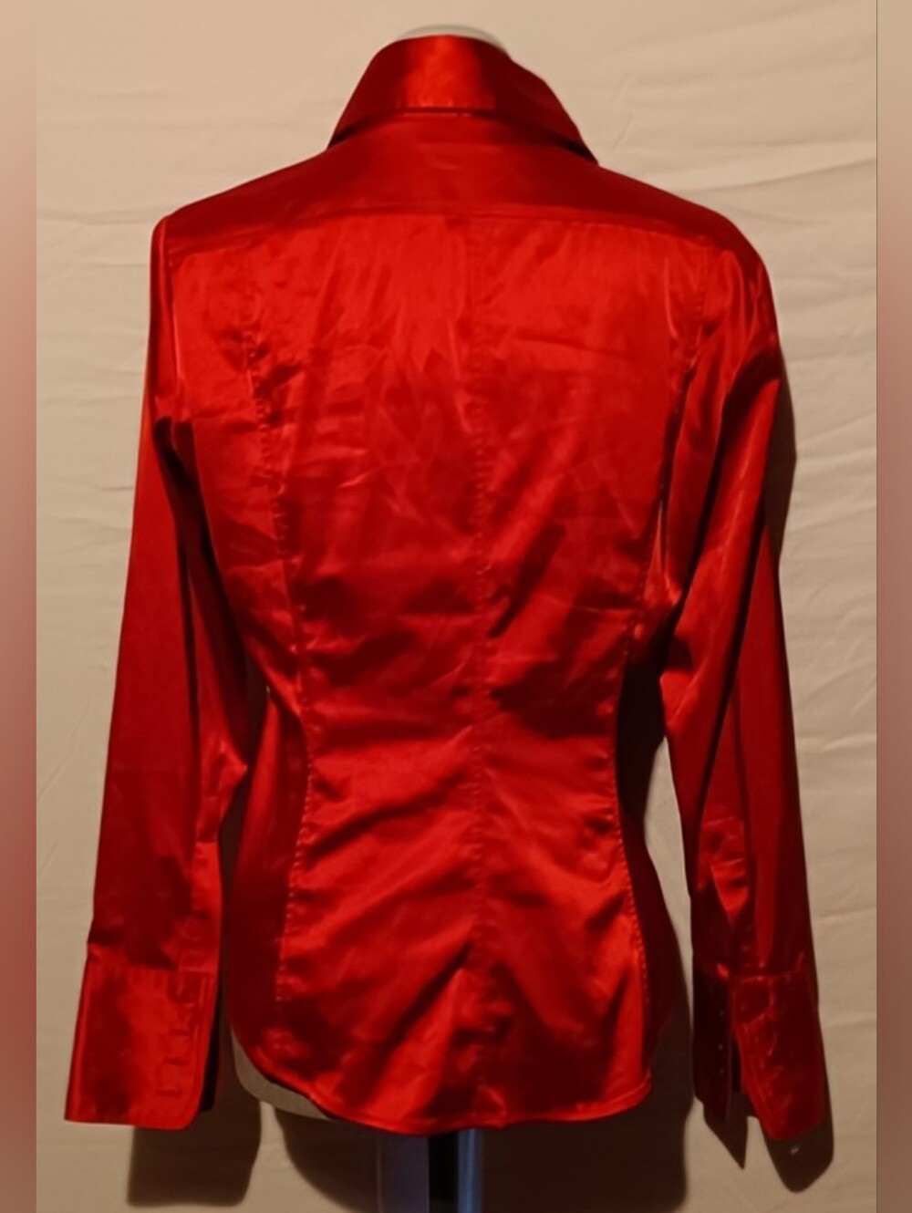 🍋NY&C Ruby Red Button-Down Shirt | Size Small - Picture 4 of 13